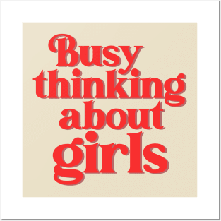 Thinking About Girls // Gay Typography Posters and Art